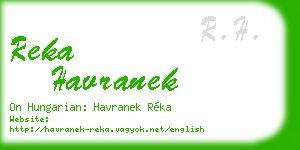 reka havranek business card